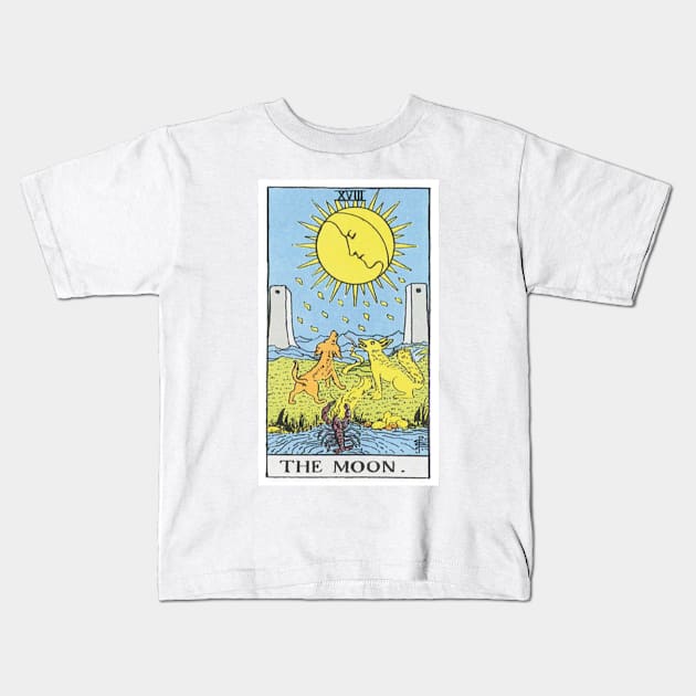 The Moon Tarot Kids T-Shirt by Phantastique